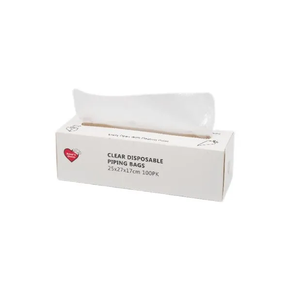 100pk 10in Clear Disposable Piping Bags