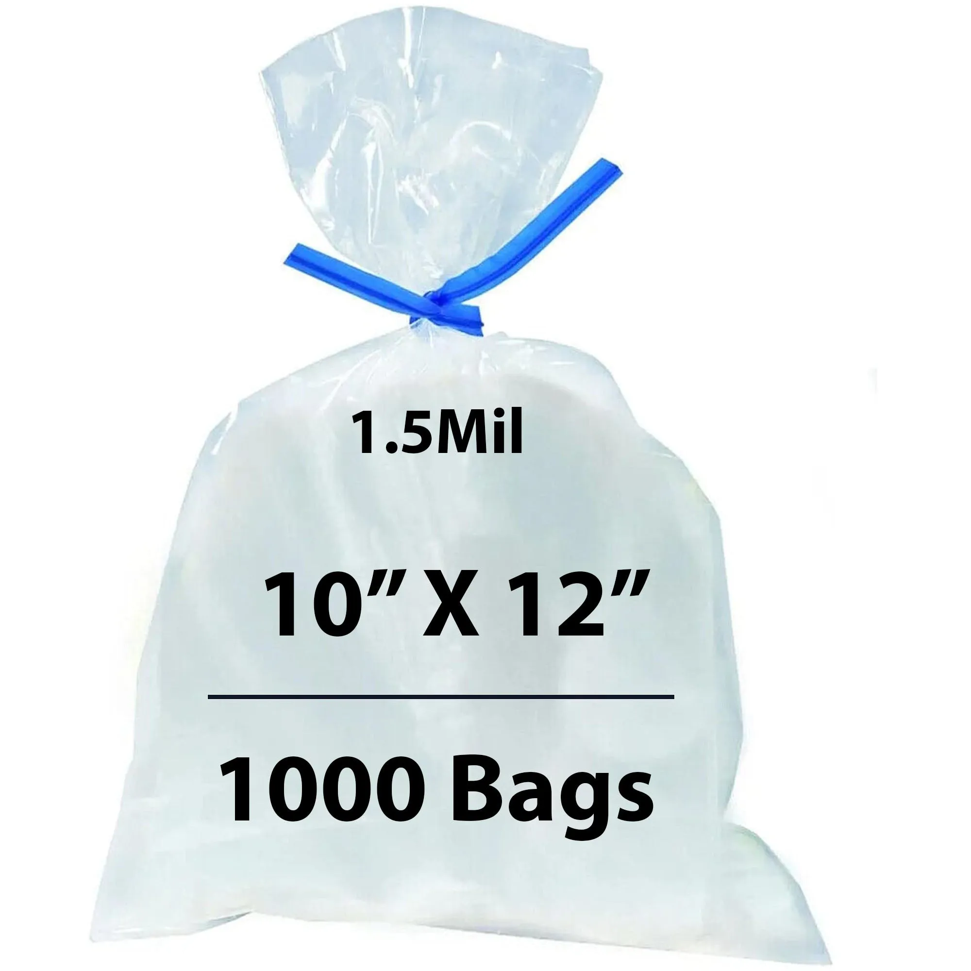 10X12 inches Polypropylene Bags 1.5 Mil Clear Flat