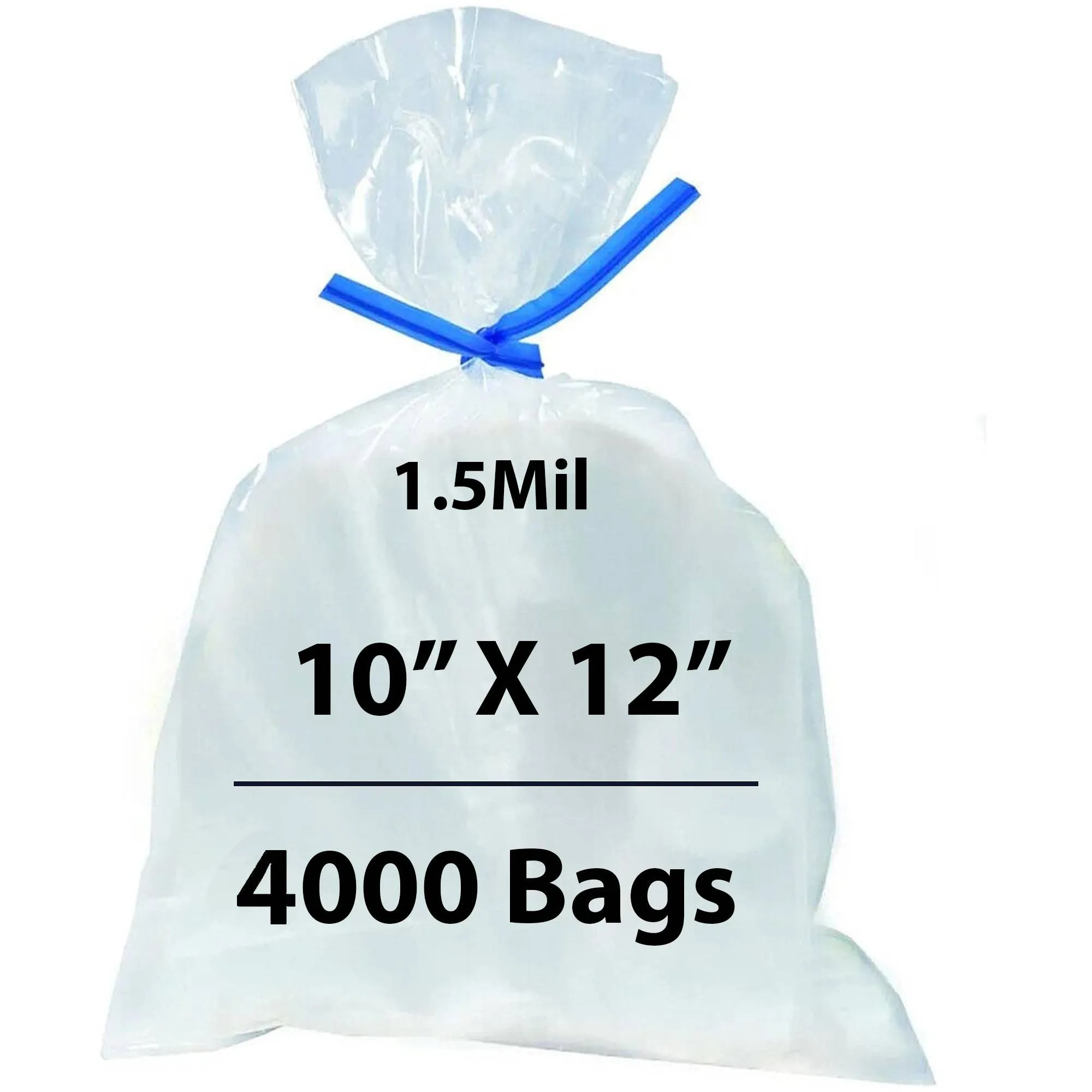 10X12 inches Polypropylene Bags 1.5 Mil Clear Flat