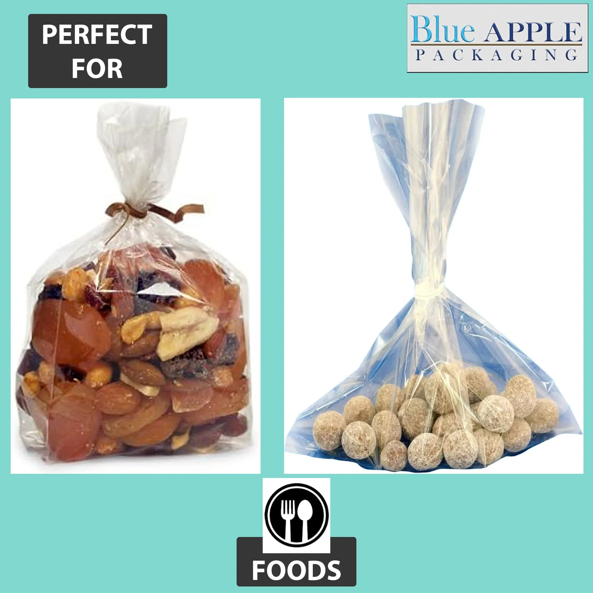 10X12 inches Polypropylene Bags 1.5 Mil Clear Flat