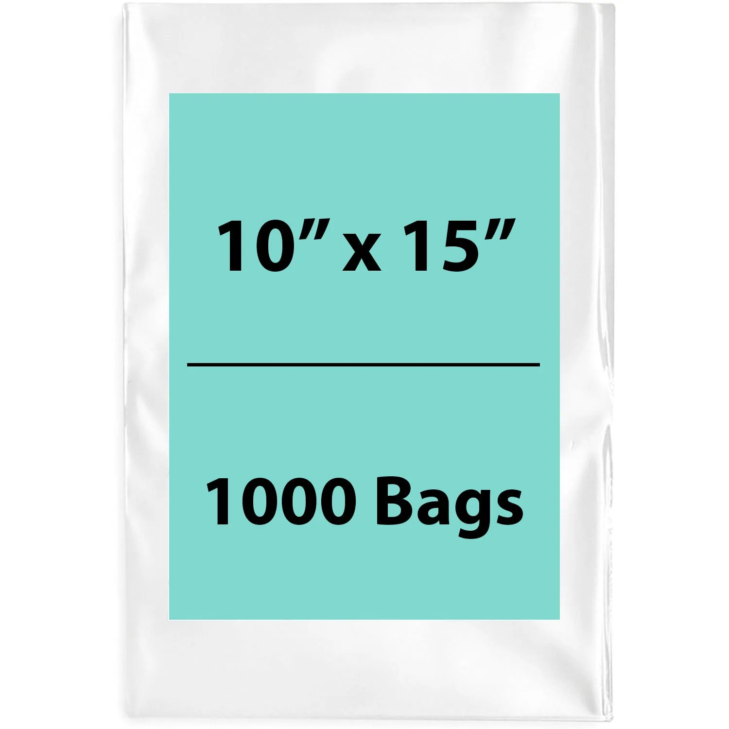 10X15 inches Clear Flat Poly Bags 1.5Mil Open Top (LDPE)