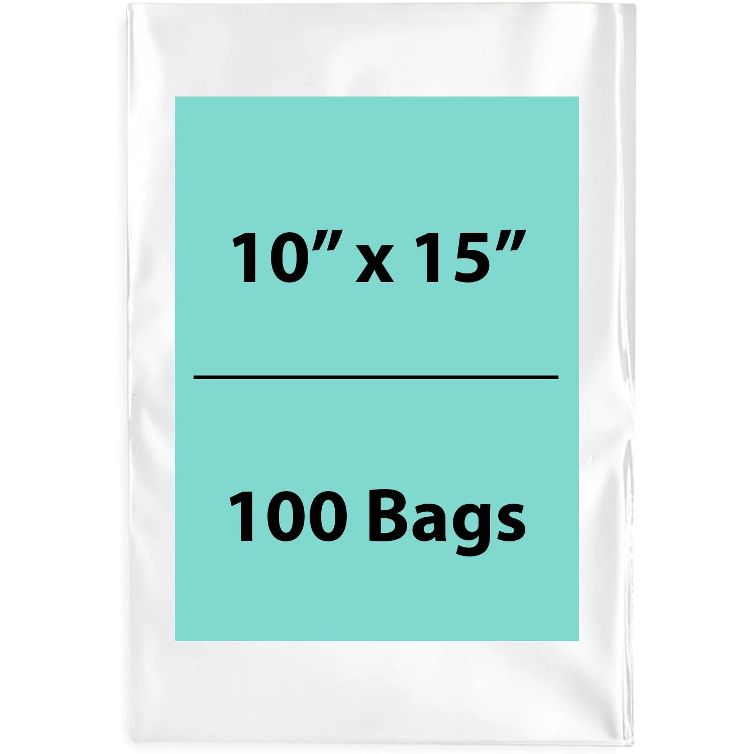 10X15 inches Clear Flat Poly Bags 1.5Mil Open Top (LDPE)