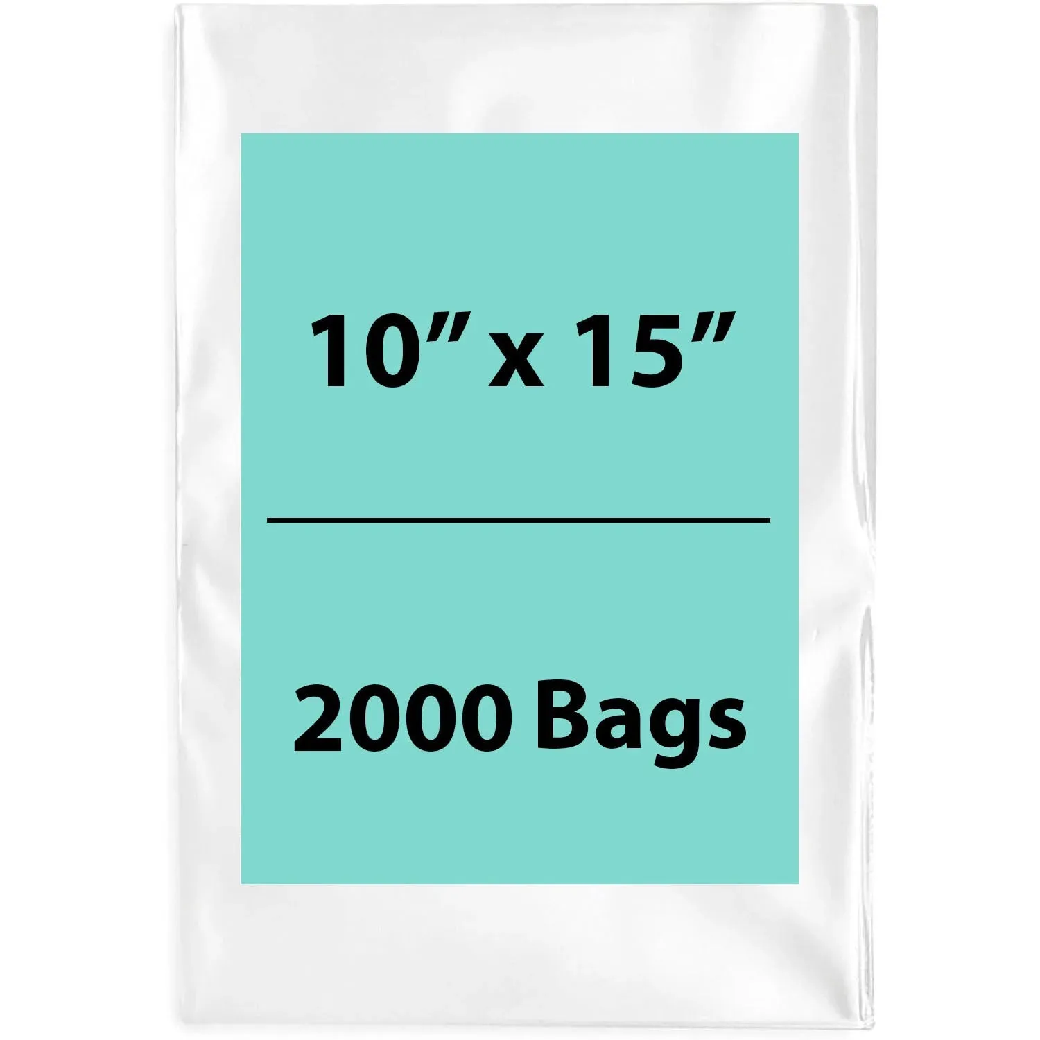 10X15 inches Clear Flat Poly Bags 1.5Mil Open Top (LDPE)