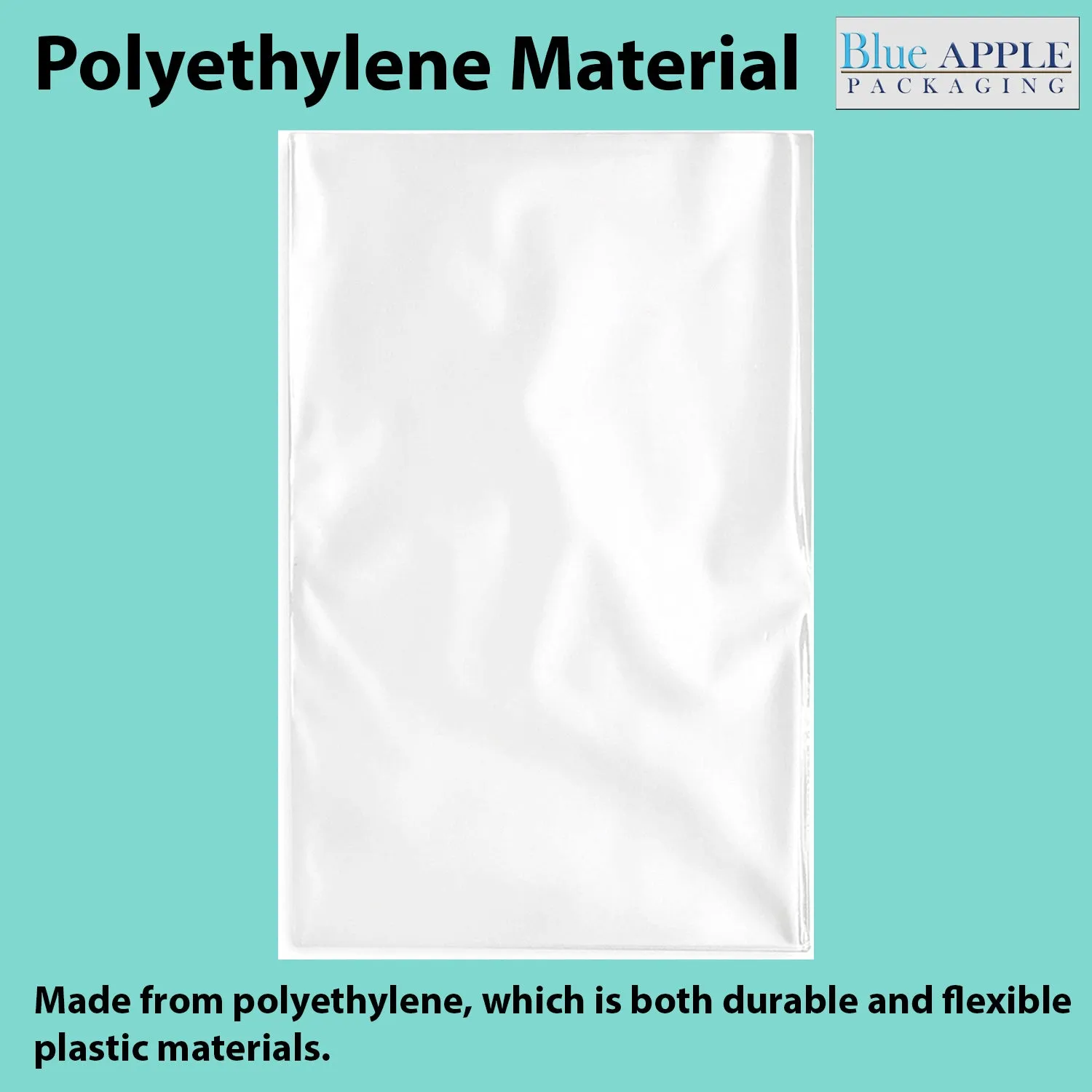 10X15 inches Clear Flat Poly Bags 1.5Mil Open Top (LDPE)