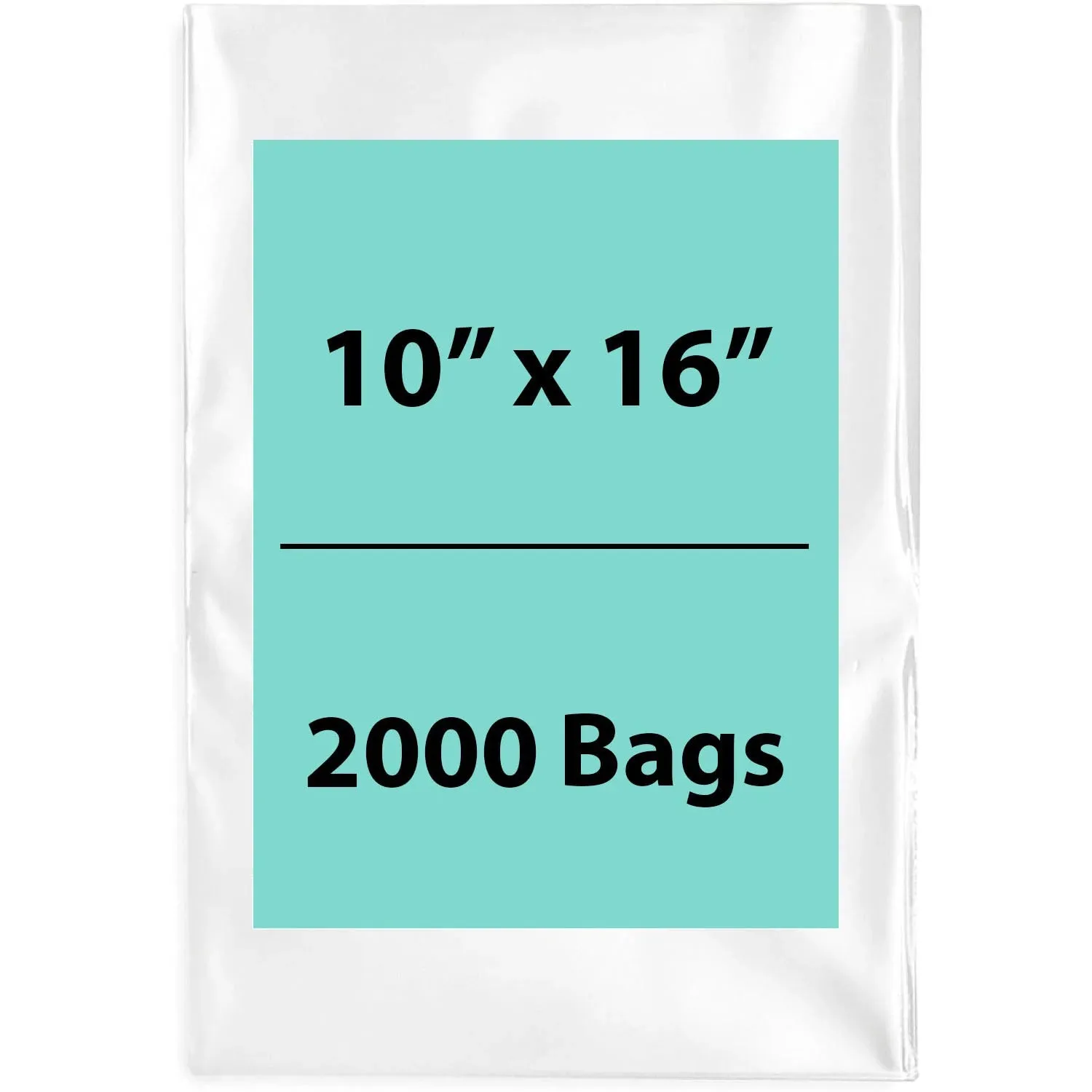 10X16 inches Clear Flat Poly Bags 1.5Mil Open Top (LDPE)