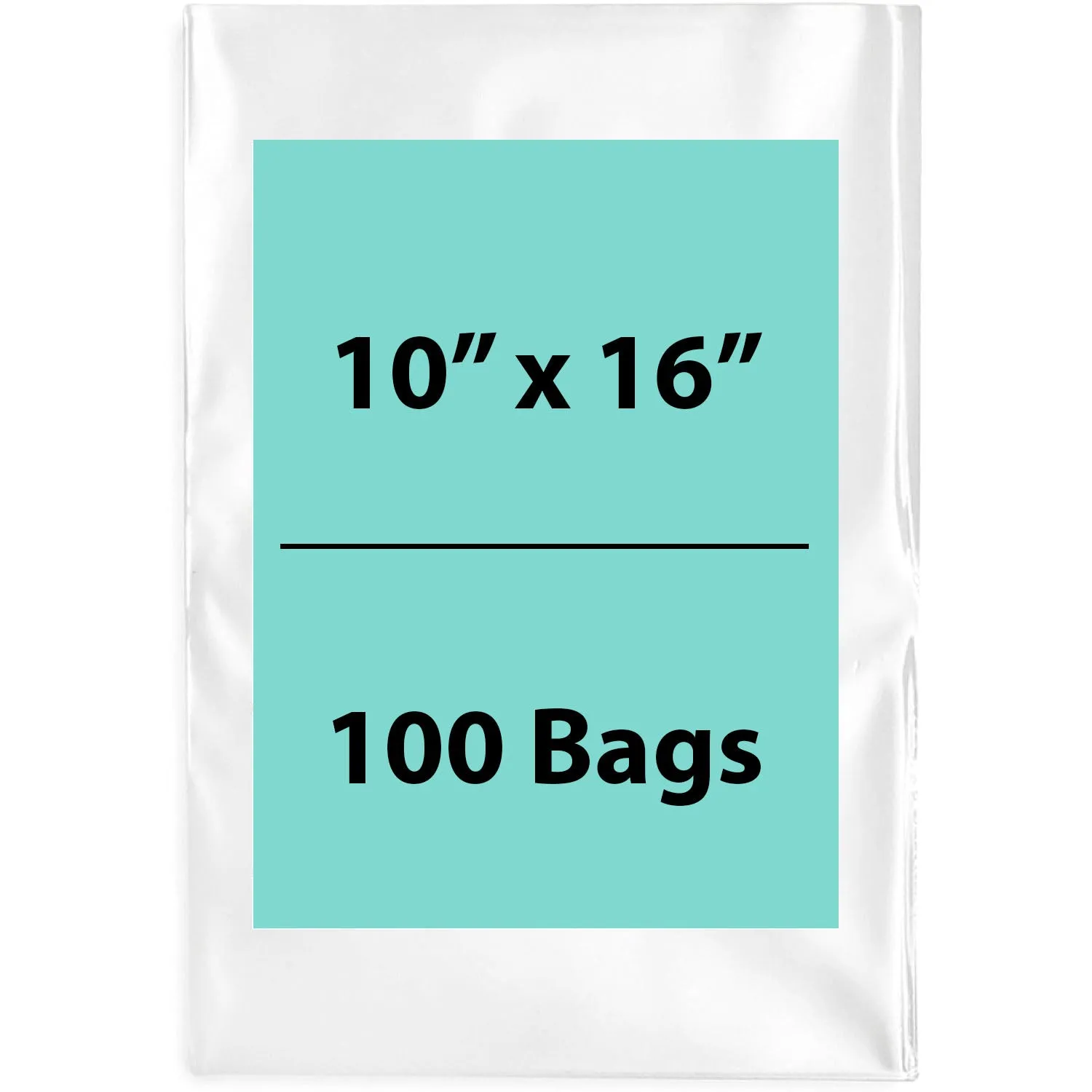 10X16 inches Clear Flat Poly Bags 1.5Mil Open Top (LDPE)