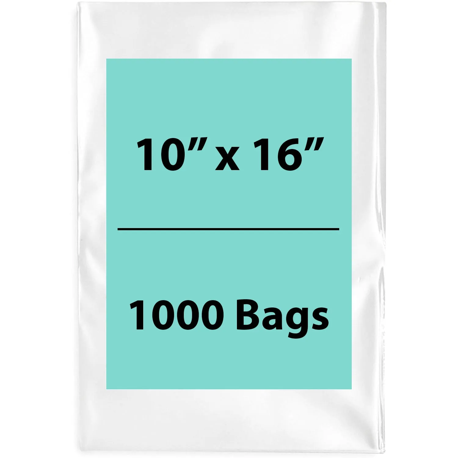 10X16 inches Clear Flat Poly Bags 1.5Mil Open Top (LDPE)