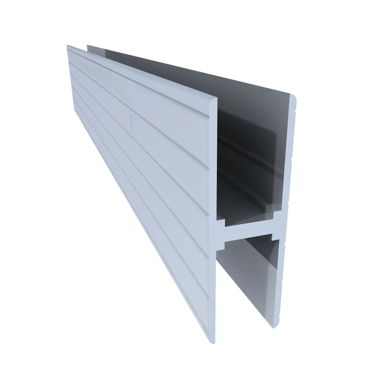 1/2" Aluminum H Channel Extrusion, 10 Feet Length