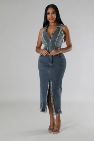 2 PC SKIRT SET IN DENIM