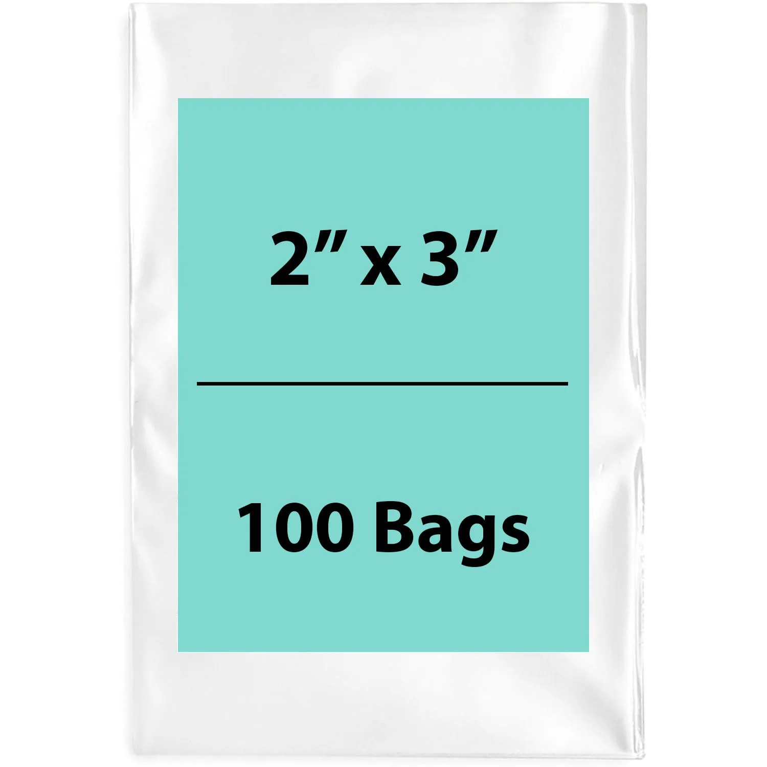 2X3 inches Clear Flat Poly Bags 4Mil Open Top (LDPE)
