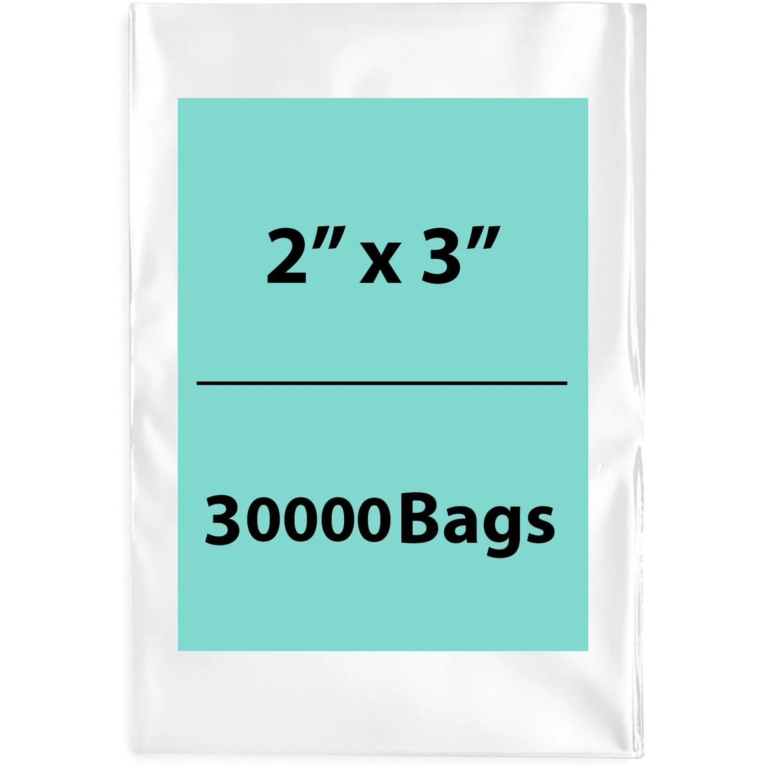 2X3 inches Clear Flat Poly Bags 4Mil Open Top (LDPE)
