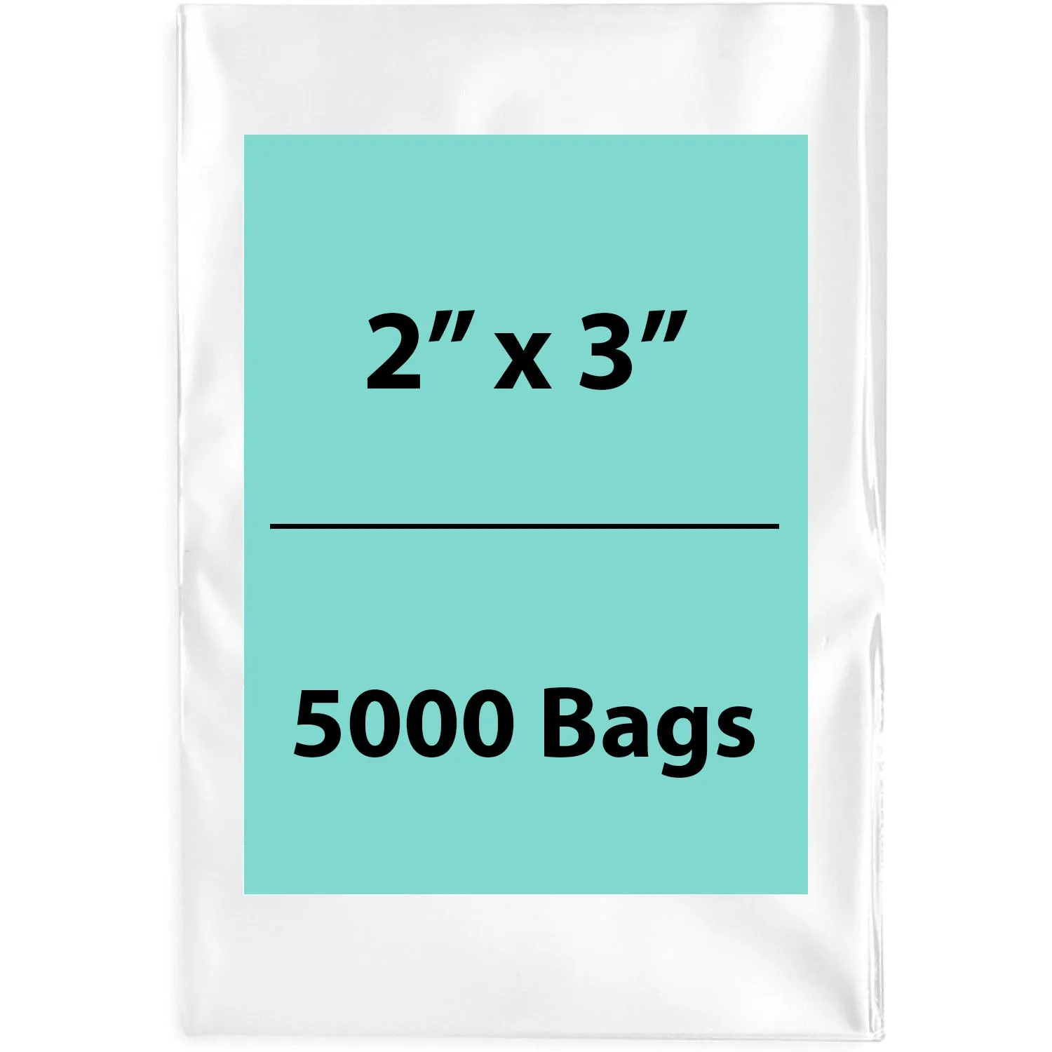 2X3 inches Clear Flat Poly Bags 4Mil Open Top (LDPE)