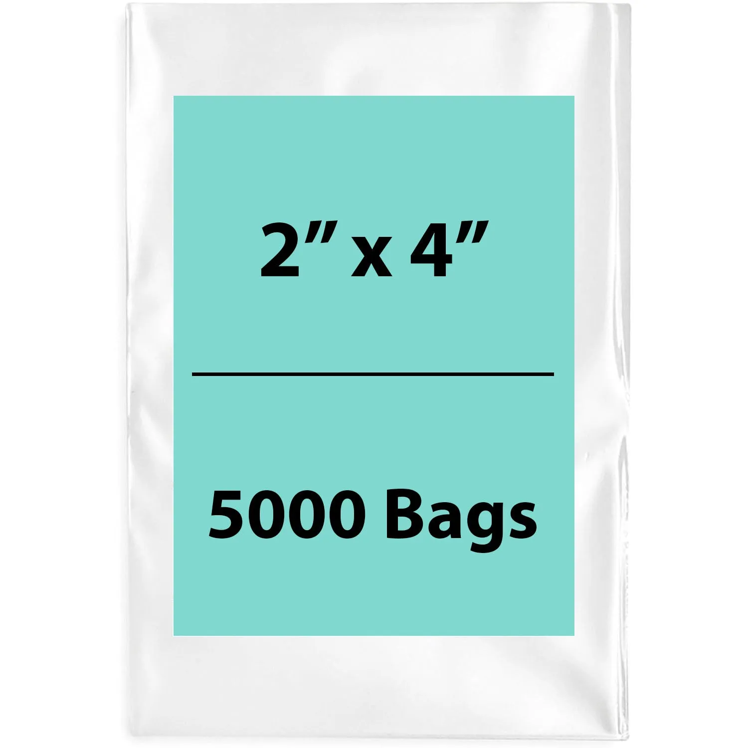 2X4 inches Clear Flat Poly Bags 3 Mil Open Top (LDPE)