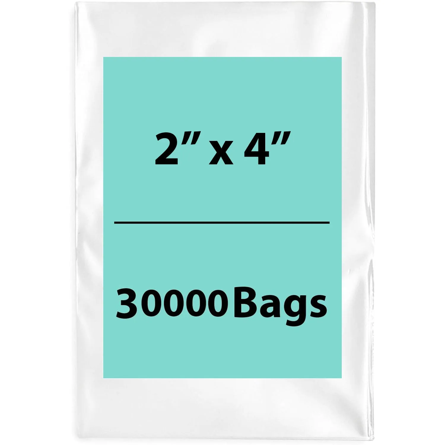 2X4 inches Clear Flat Poly Bags 3 Mil Open Top (LDPE)