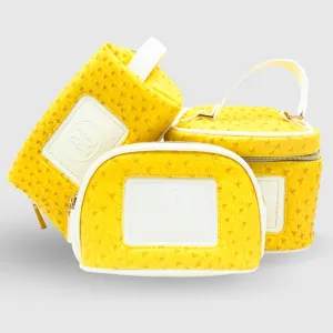 3 pc Set - Ostrich Style Beauty Bag Set