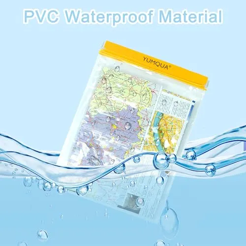 3pcs Waterproof Bags,Large Size Clear Watertight Pouch Holder for Map Camera Mobile Phone