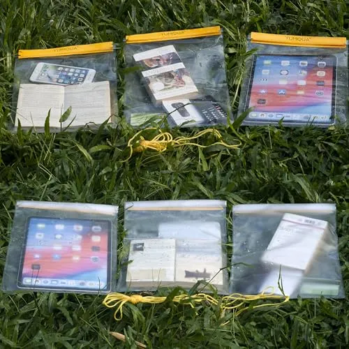 3pcs Waterproof Bags,Large Size Clear Watertight Pouch Holder for Map Camera Mobile Phone