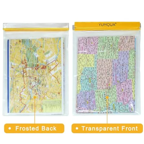 3pcs Waterproof Bags,Large Size Clear Watertight Pouch Holder for Map Camera Mobile Phone