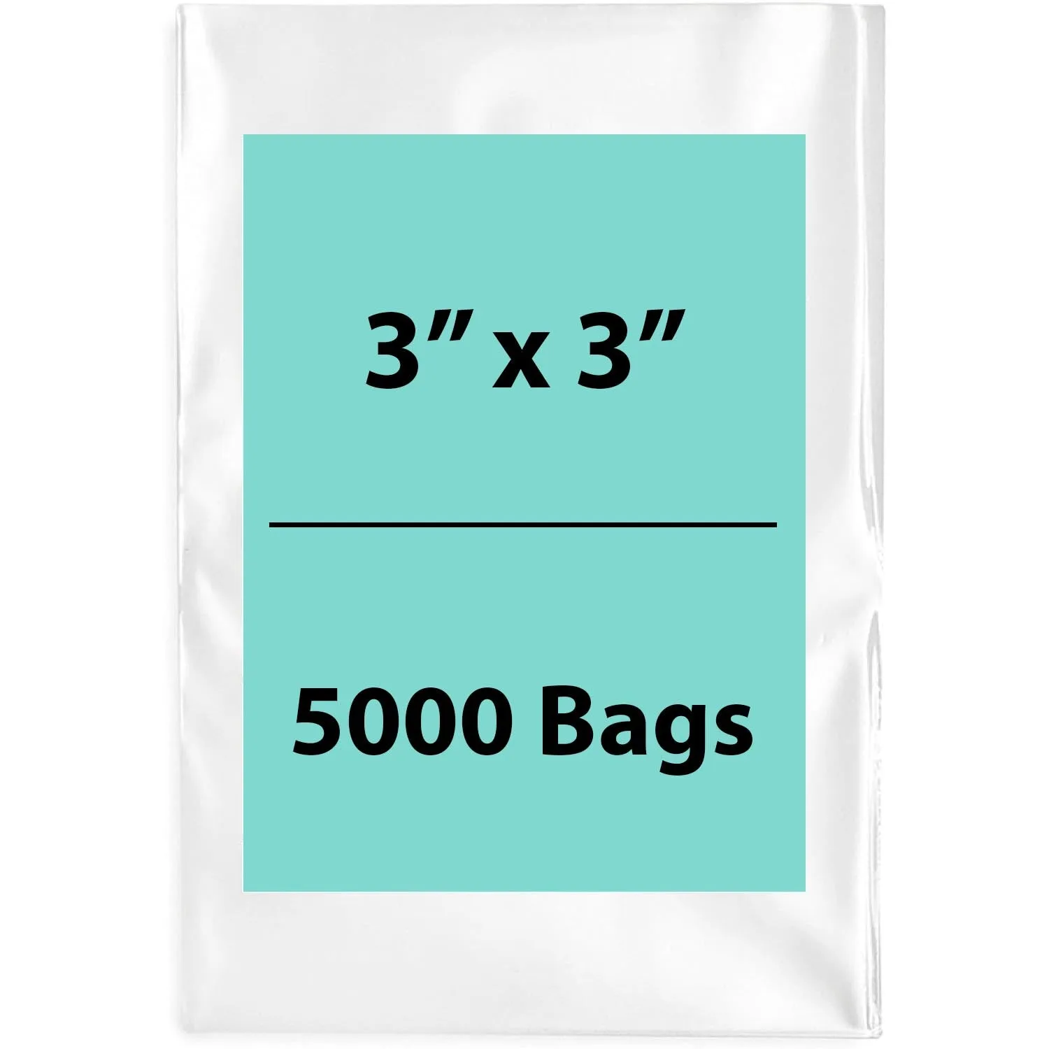 3X3 inches Clear Flat Poly Bags 3Mil Open Top (LDPE)