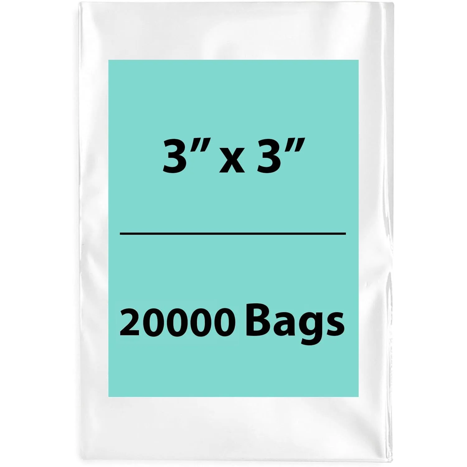 3X3 inches Clear Flat Poly Bags 3Mil Open Top (LDPE)