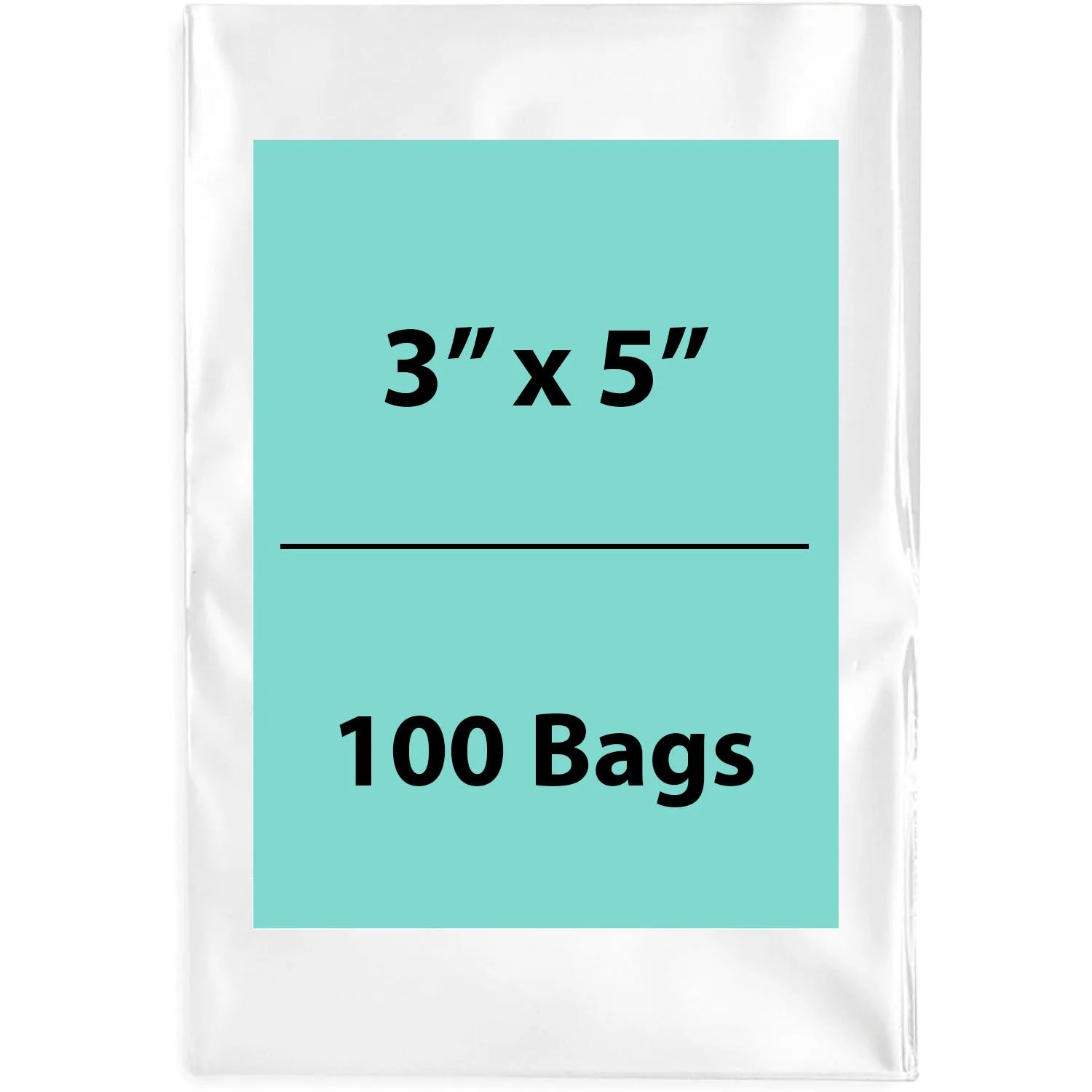 3X5 inches Clear Flat Poly Bags 3Mil Open Top (LDPE)