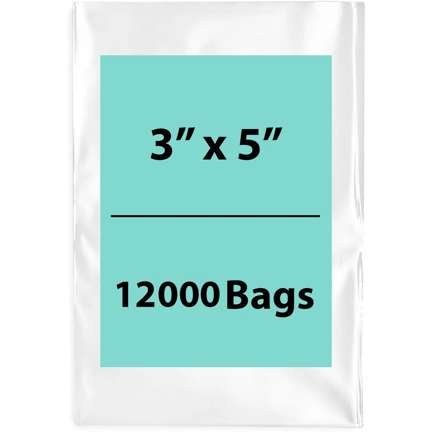 3X5 inches Clear Flat Poly Bags 3Mil Open Top (LDPE)