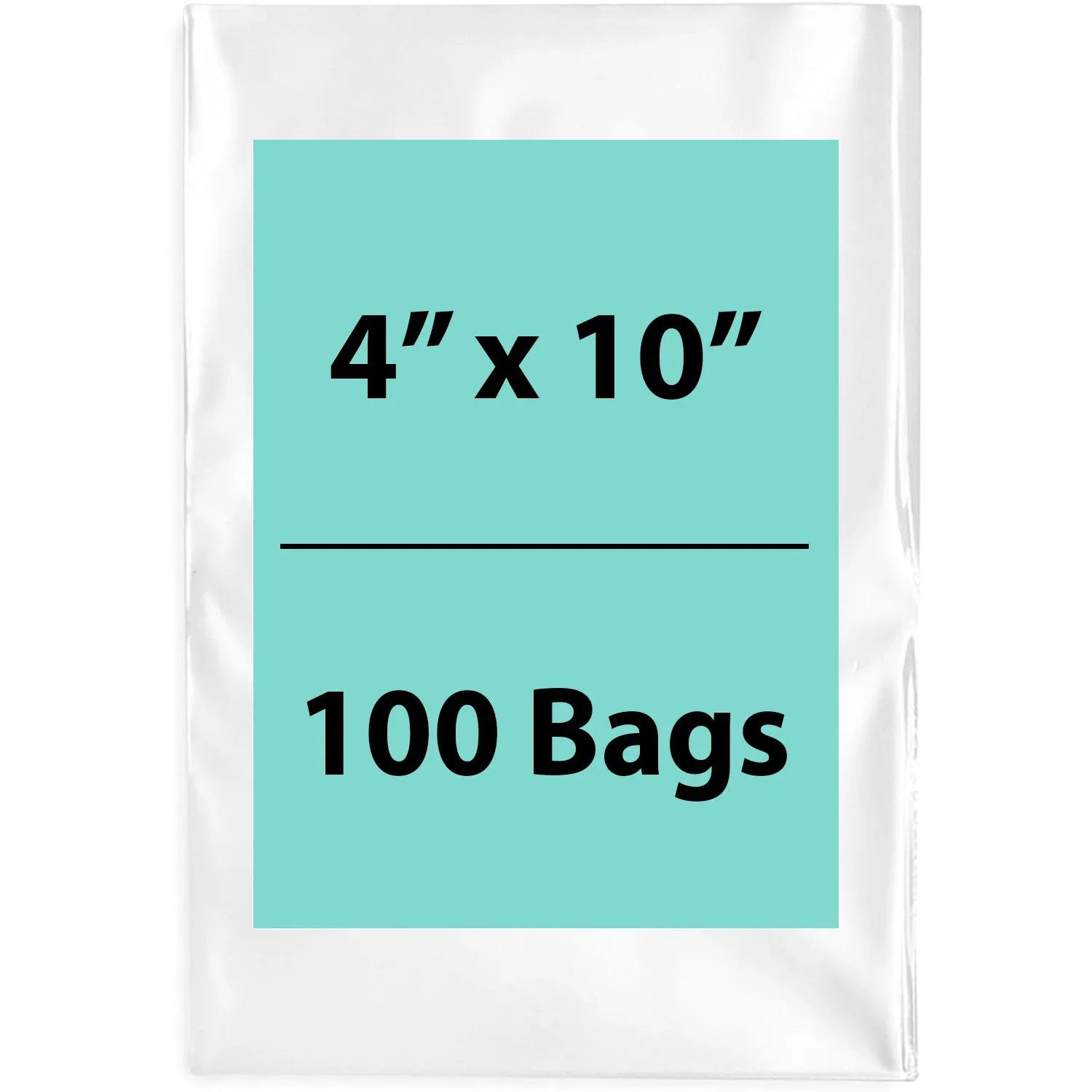4X10 inches Clear Flat Poly Bags 1.5Mil Open Top (LDPE)