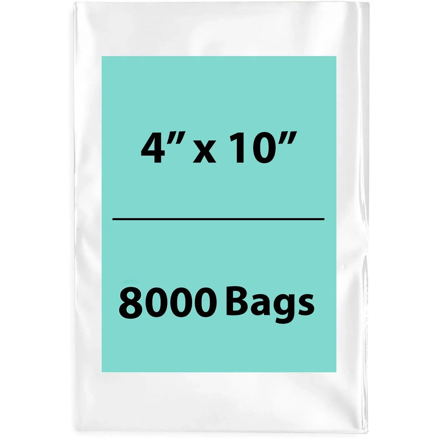 4X10 inches Clear Flat Poly Bags 1.5Mil Open Top (LDPE)