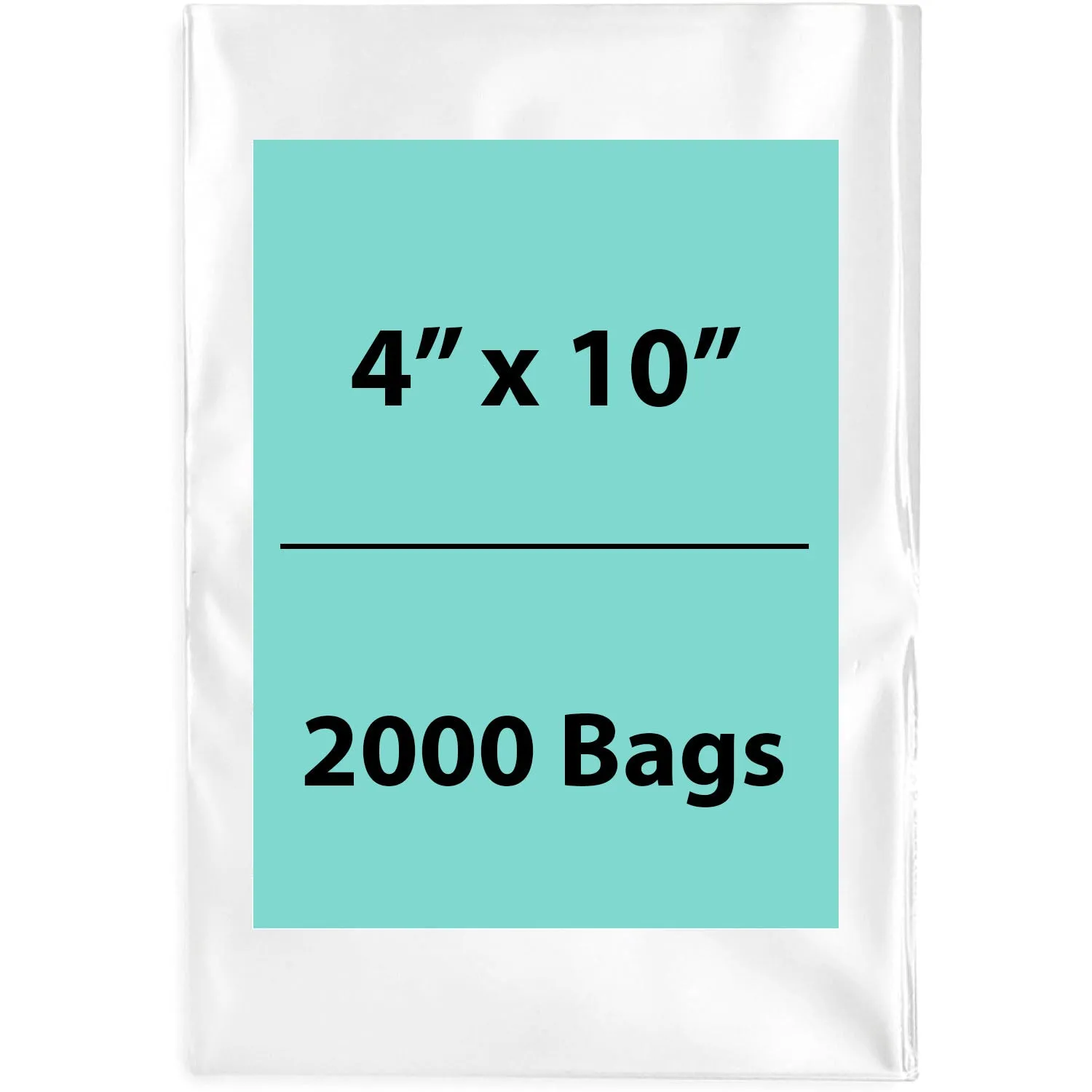 4X10 inches Clear Flat Poly Bags 1.5Mil Open Top (LDPE)