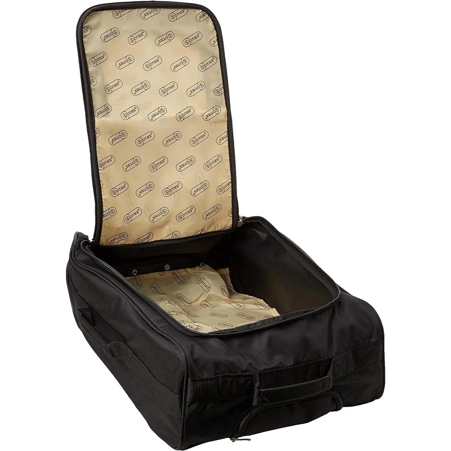 5 Cities (55x35x20cm) Lightweight Cabin Hand Luggage With a Retractable Telescopic Handle, Approved For Ryanair/easyJet/British Airways & more