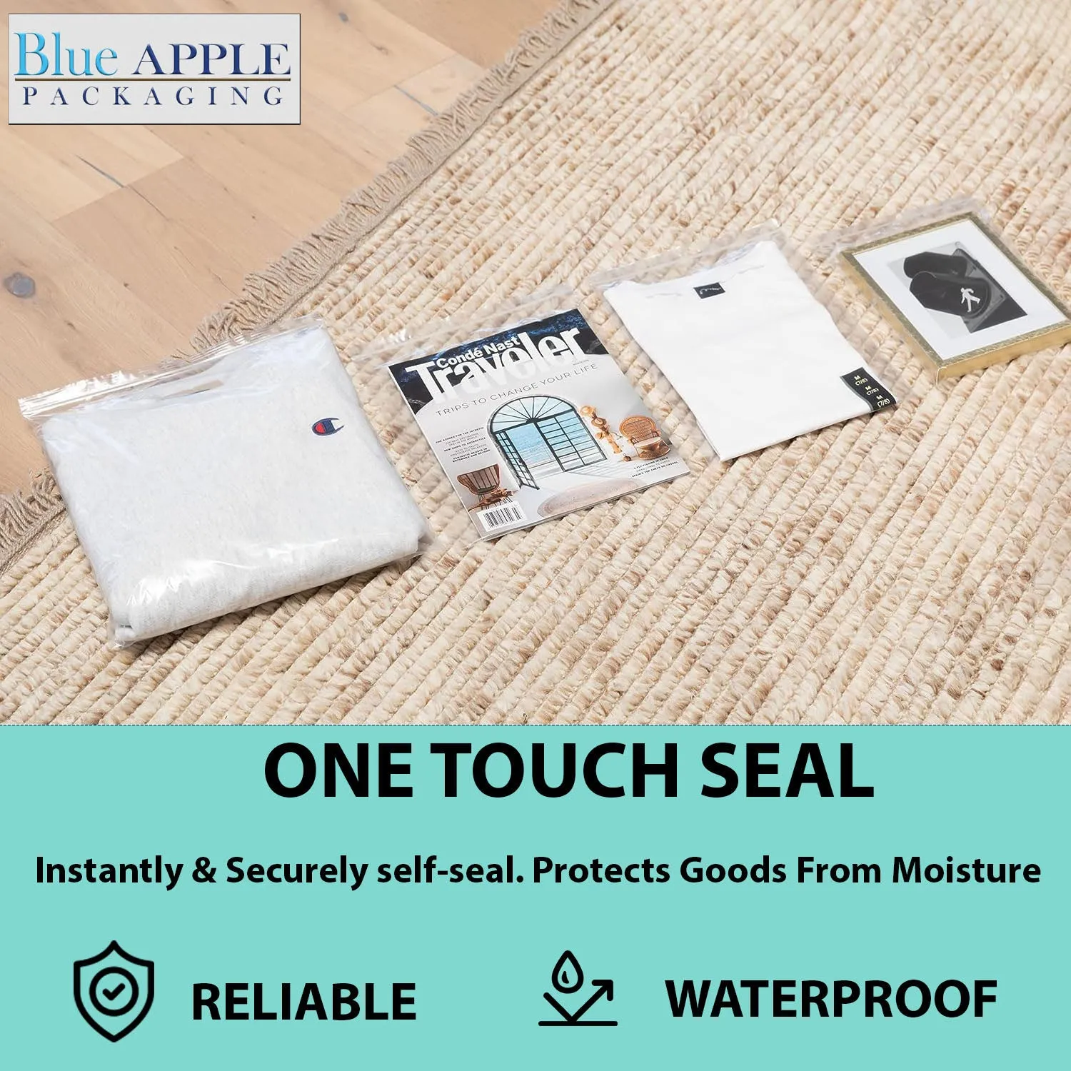 5X12 inches Reclosable Single Line Zipper Poly Bags 2 Mil (LDPE)