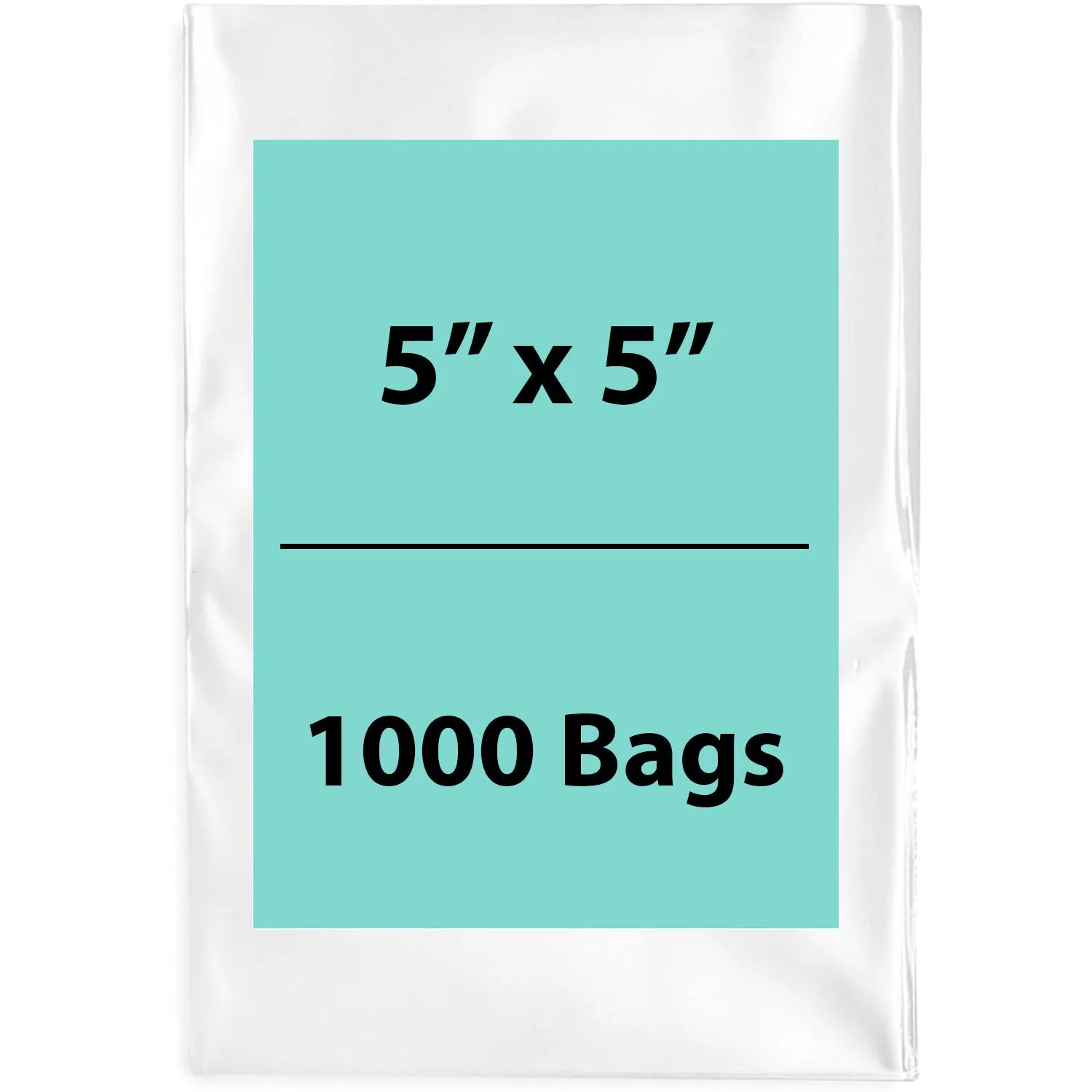 5X5 inches Clear Flat Poly Bags 3Mil Open Top (LDPE)
