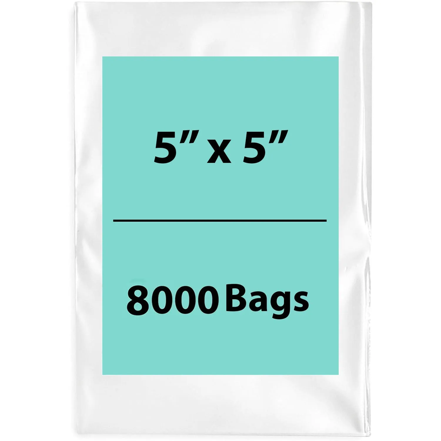 5X5 inches Clear Flat Poly Bags 3Mil Open Top (LDPE)