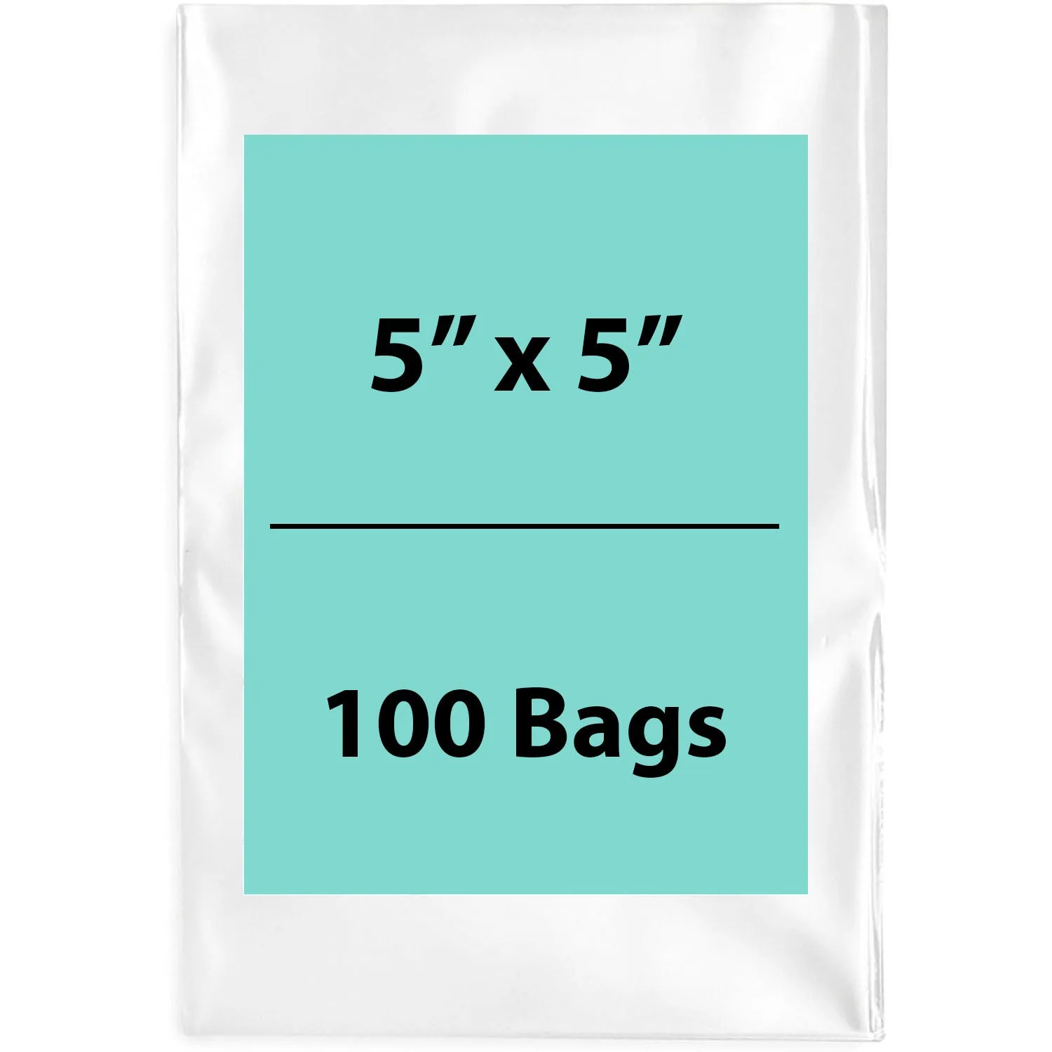 5X5 inches Clear Flat Poly Bags 3Mil Open Top (LDPE)