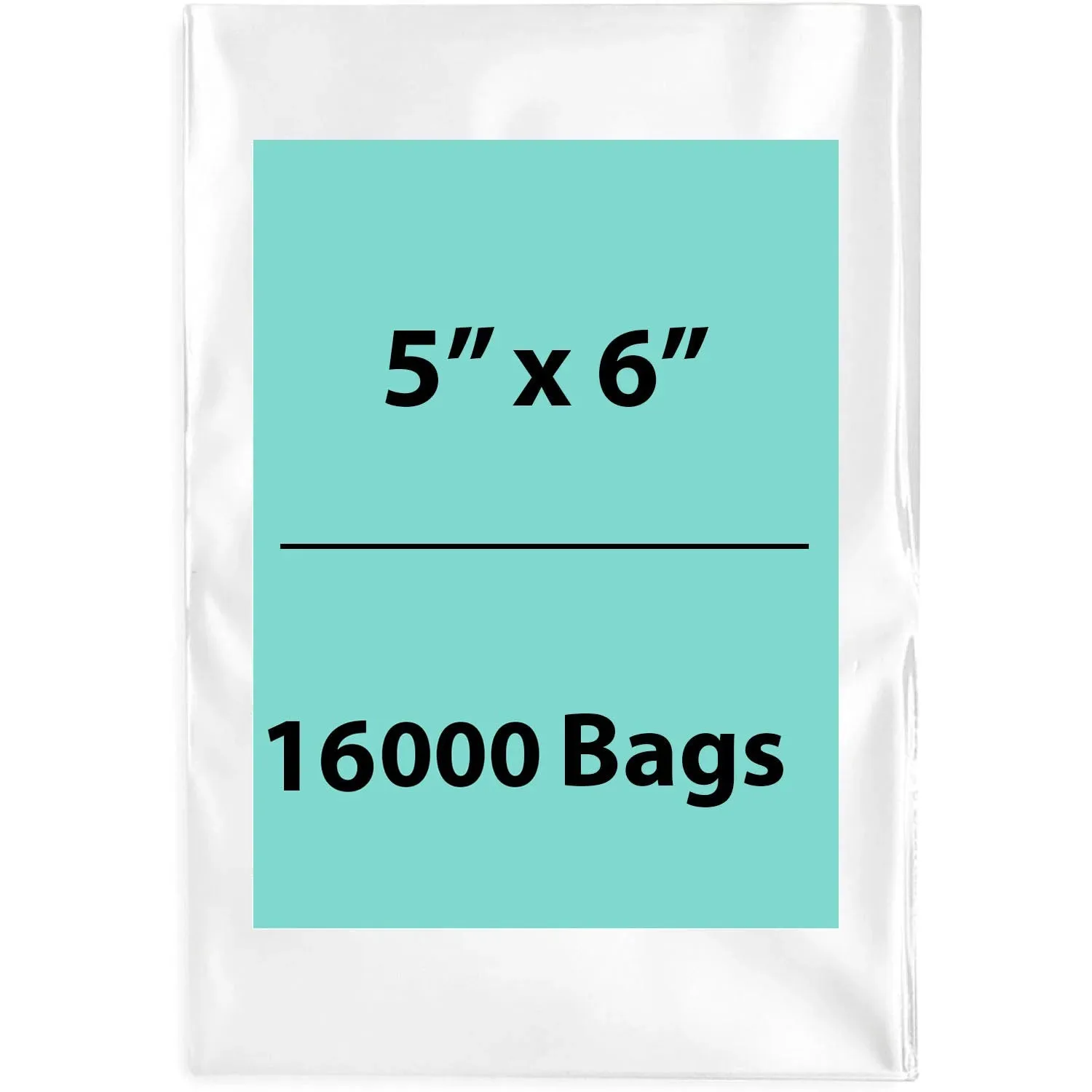 5X6 inches Clear Flat Poly Bags 1.5Mil Open Top (LDPE)