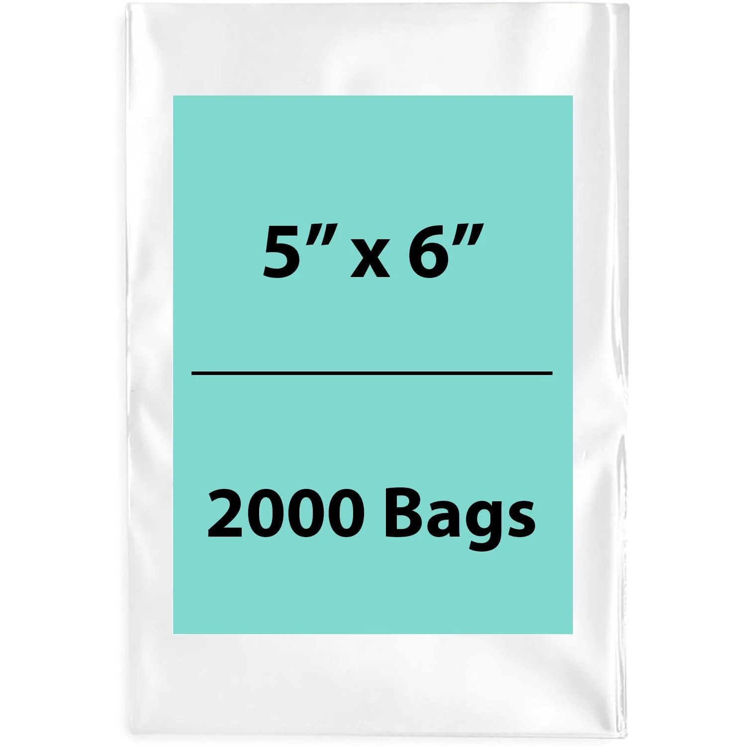 5X6 inches Clear Flat Poly Bags 1.5Mil Open Top (LDPE)
