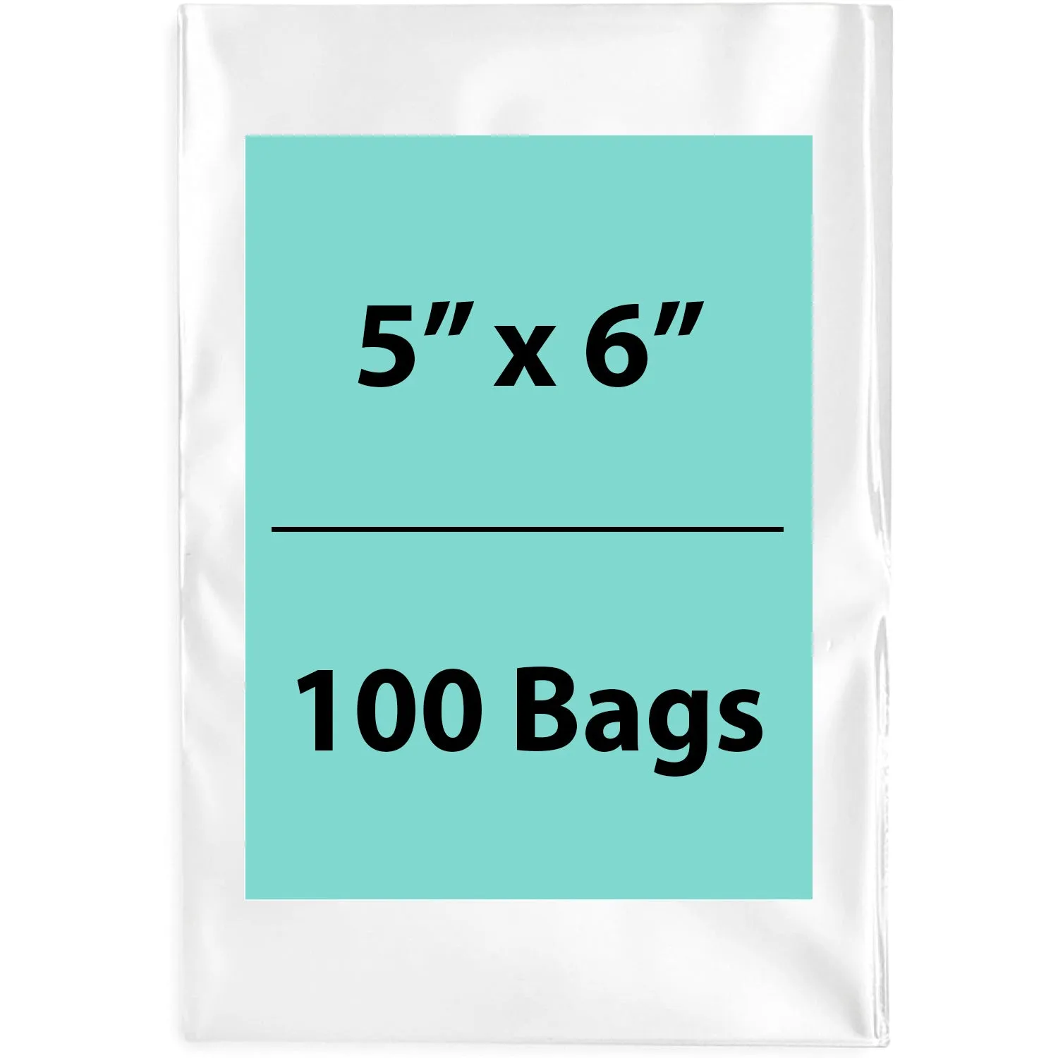 5X6 inches Clear Flat Poly Bags 1.5Mil Open Top (LDPE)