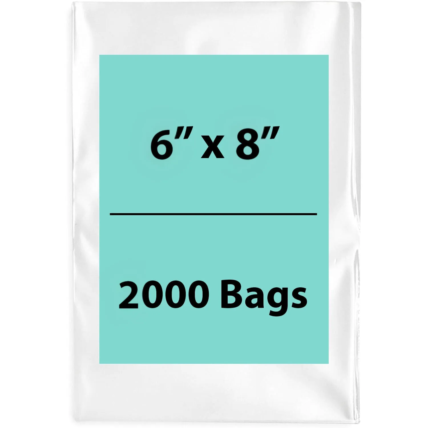 6X8 inches Clear Flat Poly Bags 6Mil Open Top (LDPE)