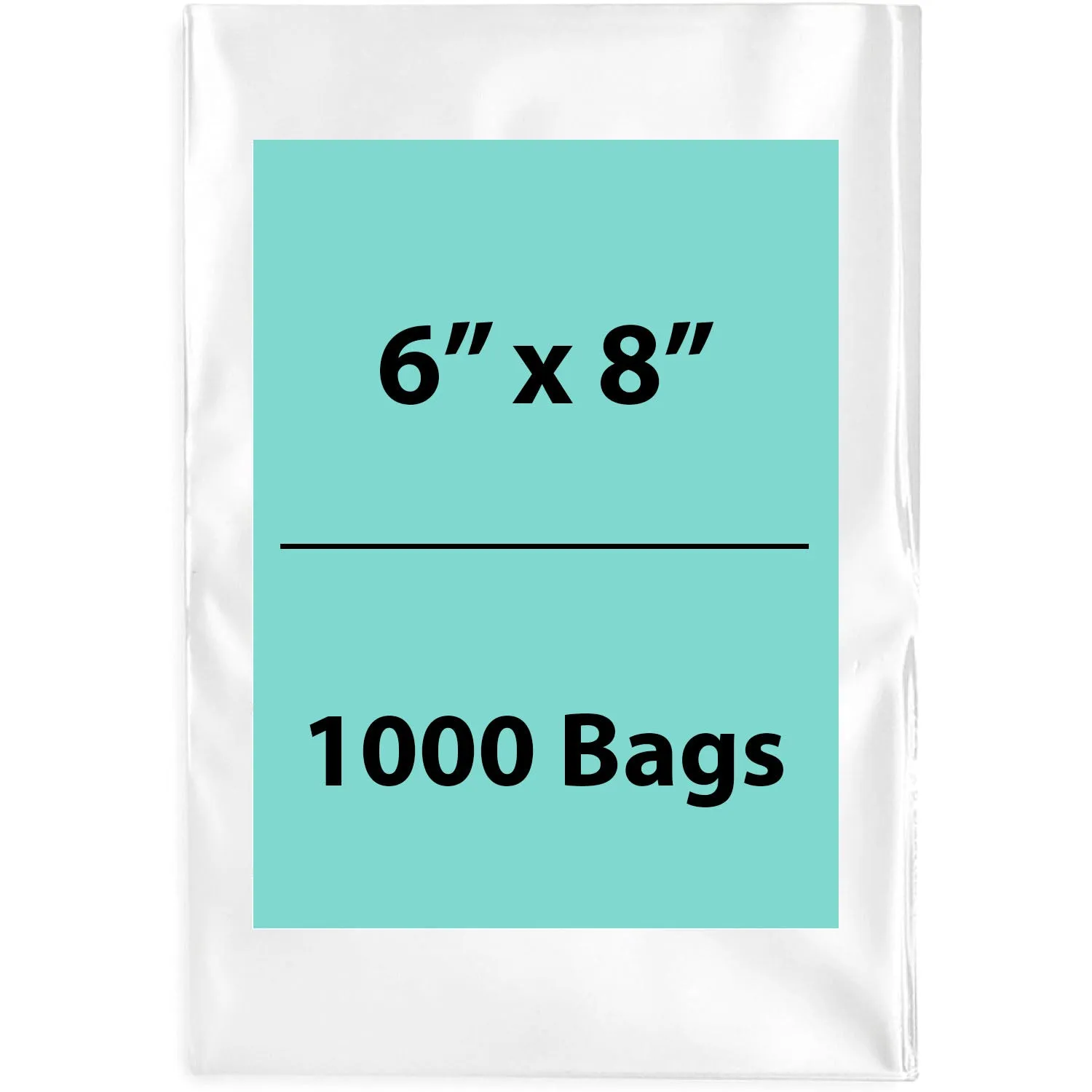 6X8 inches Clear Flat Poly Bags 6Mil Open Top (LDPE)