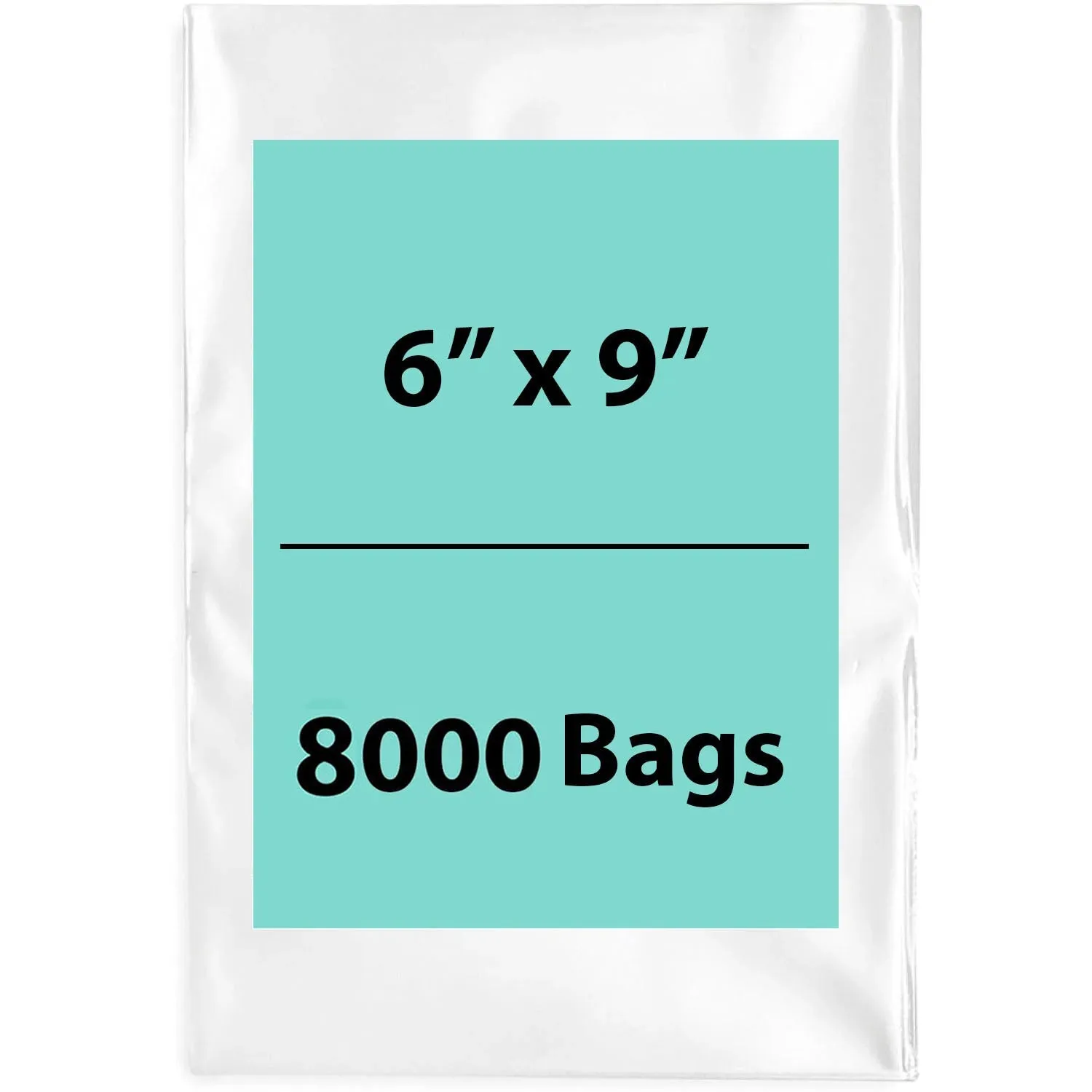6X9 inches Clear Flat Poly Bags 1.5Mil Open Top (LDPE)