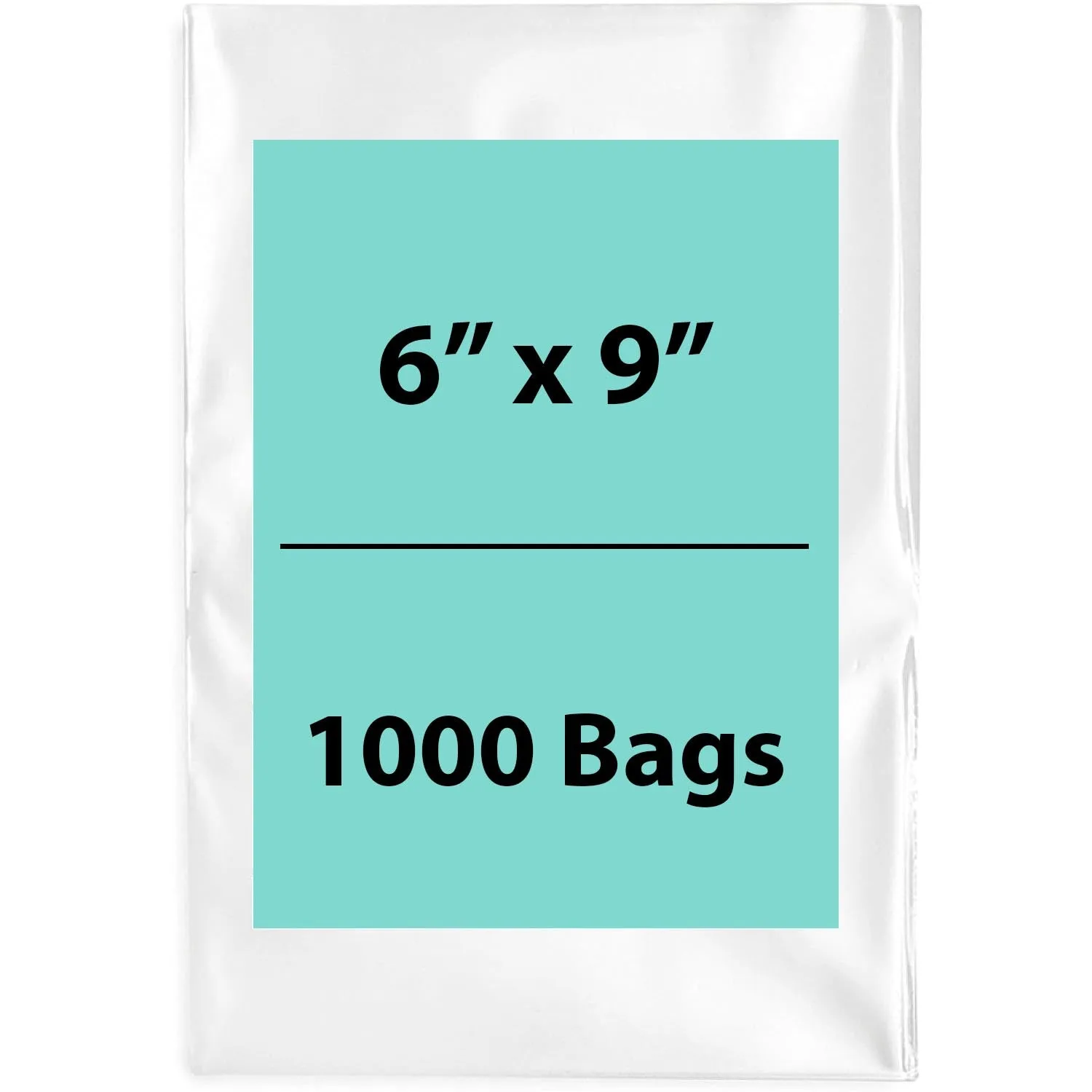 6X9 inches Clear Flat Poly Bags 2Mil Open Top (LDPE)