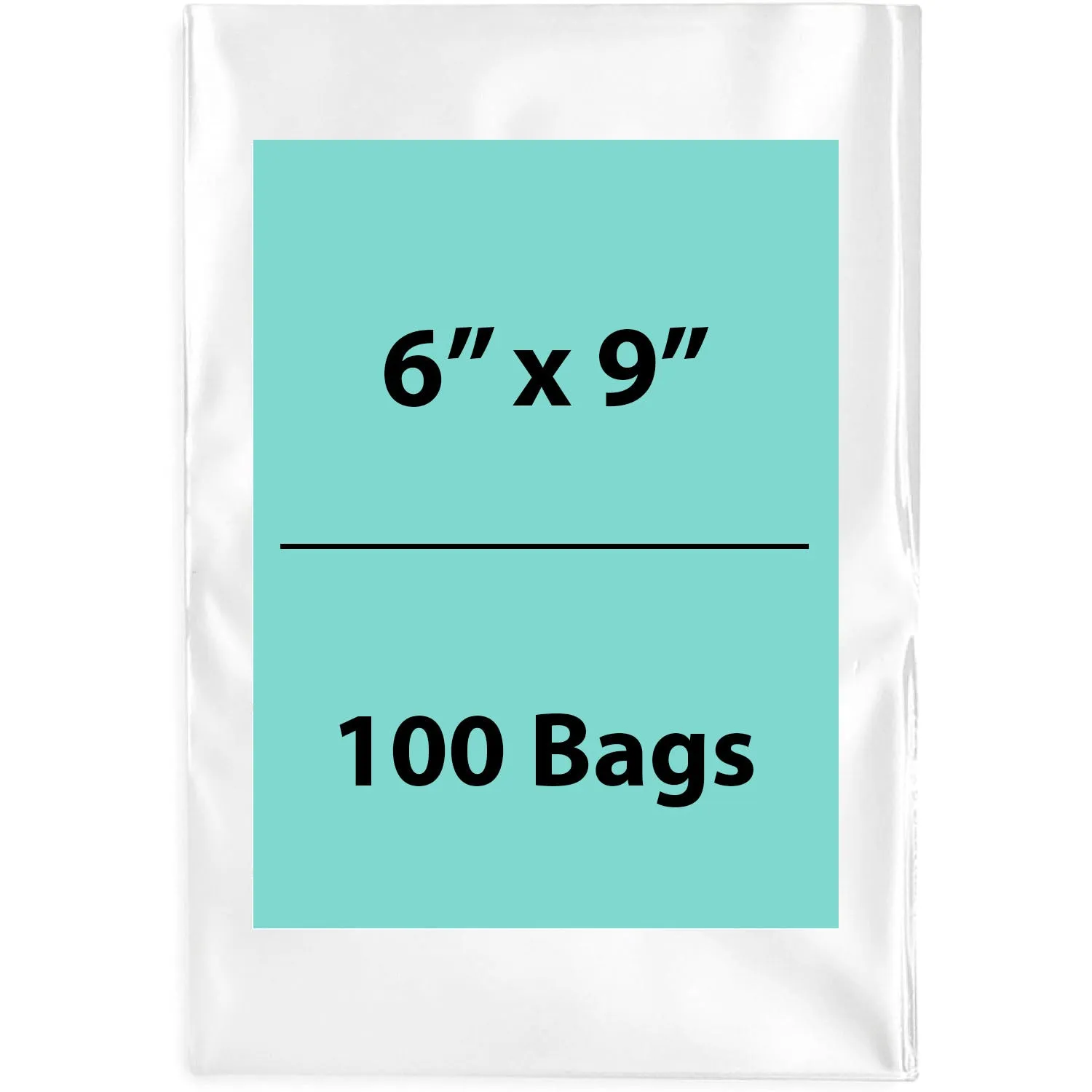6X9 inches Clear Flat Poly Bags 2Mil Open Top (LDPE)