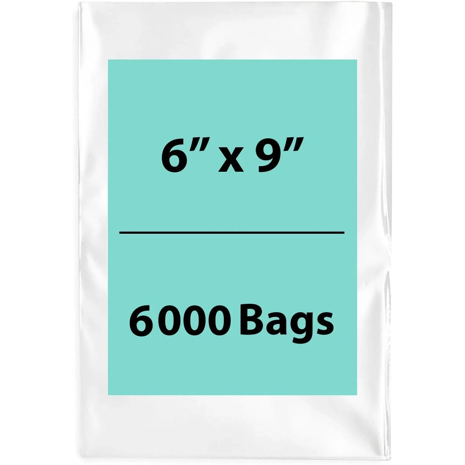 6X9 inches Clear Flat Poly Bags 2Mil Open Top (LDPE)