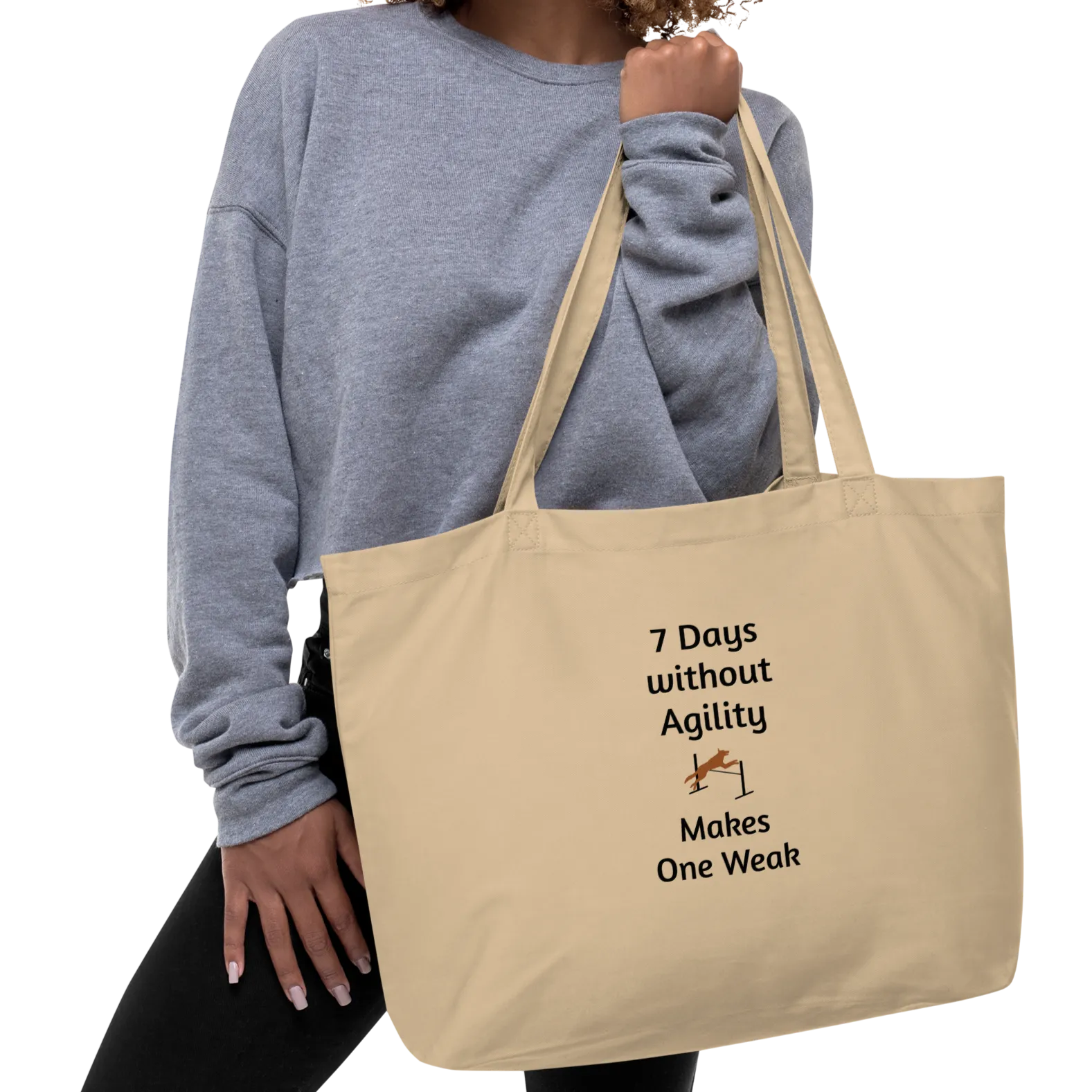 7 Days Without Agility X-Large Tote/ Shopping Bags