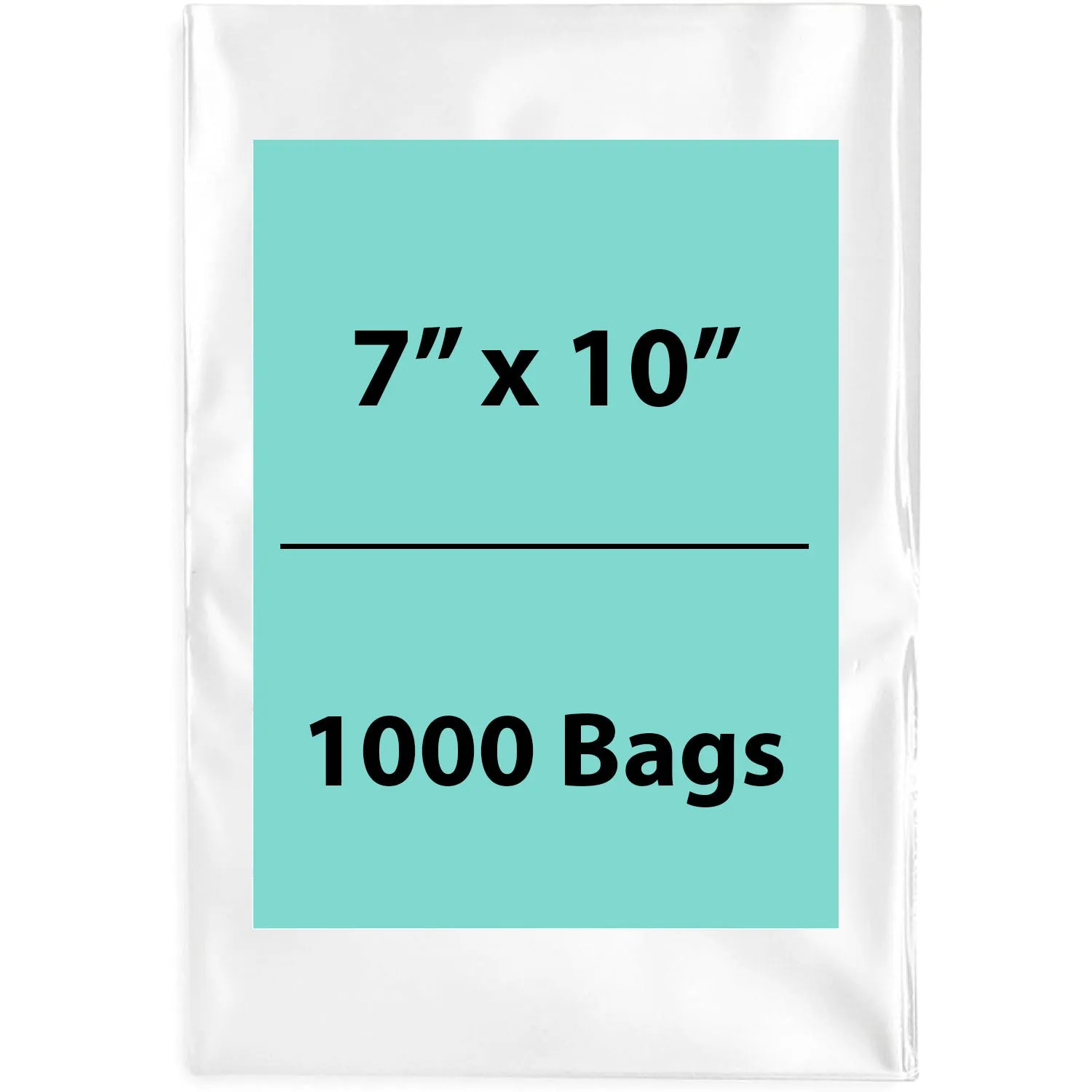 7X10 inches Clear Flat Poly Bags 1.5Mil Open Top (LDPE)