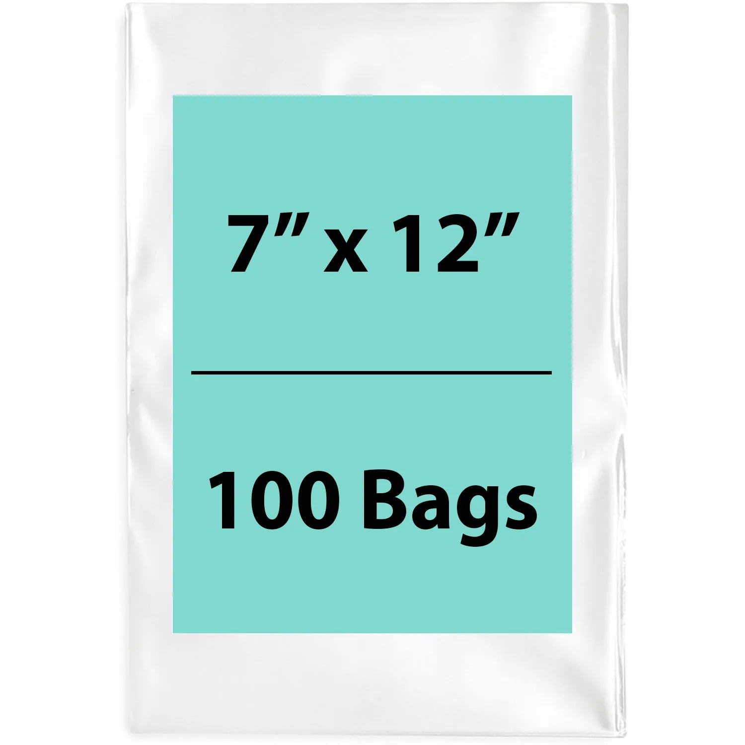 7X12 inches Clear Flat Poly Bags 1.5Mil Open Top (LDPE)