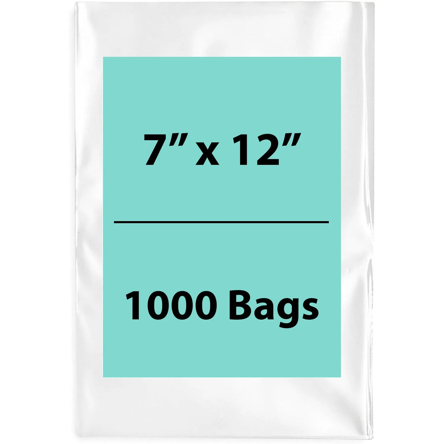 7X12 inches Clear Flat Poly Bags 1.5Mil Open Top (LDPE)