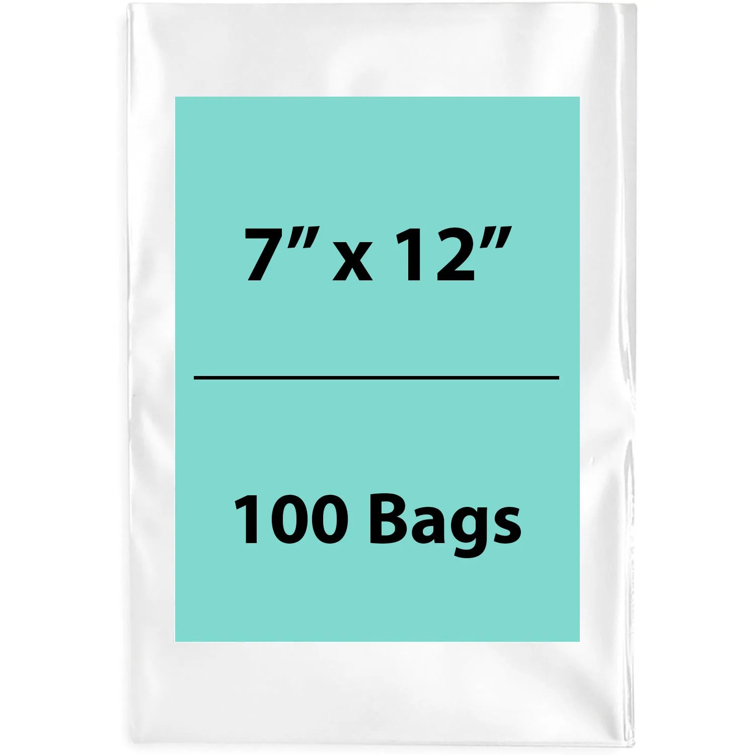 7X12 inches Clear Flat Poly Bags 3Mil Open Top (LDPE)