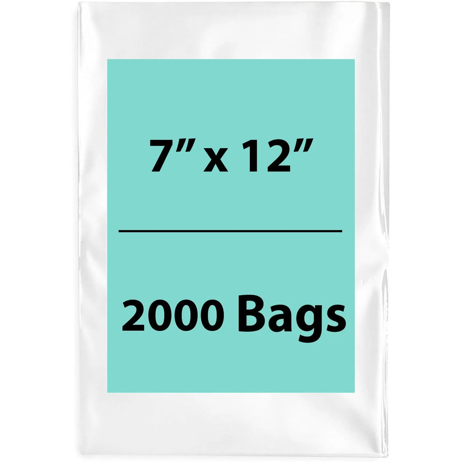 7X12 inches Clear Flat Poly Bags 3Mil Open Top (LDPE)