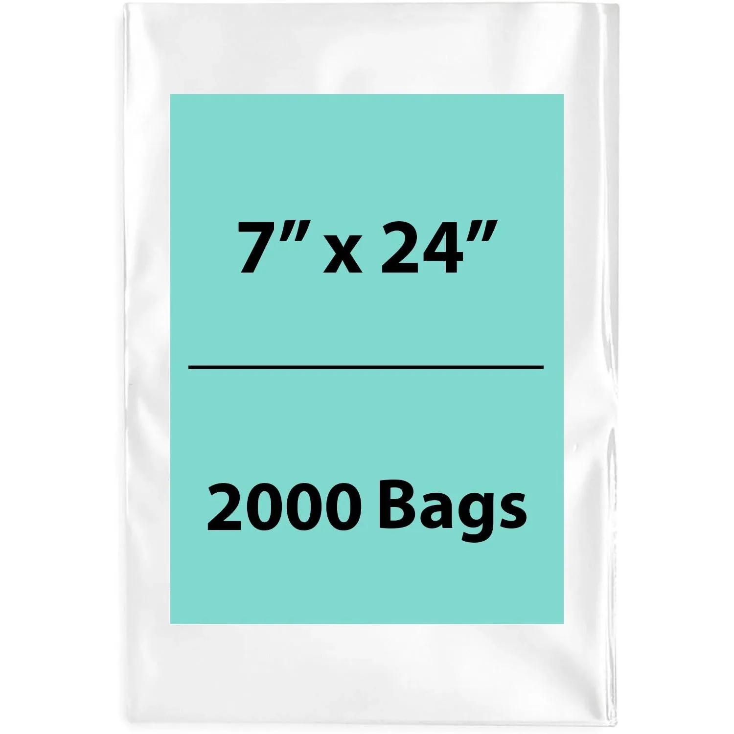 7X24 inches Clear Flat Poly Bags 1.5Mil Open Top (LDPE)